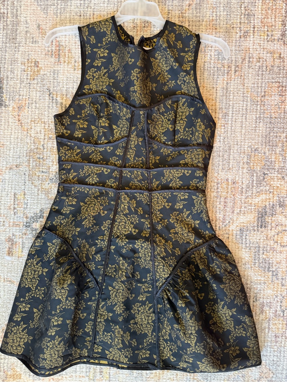 Petal & Pup Black and Gold Floral Dress